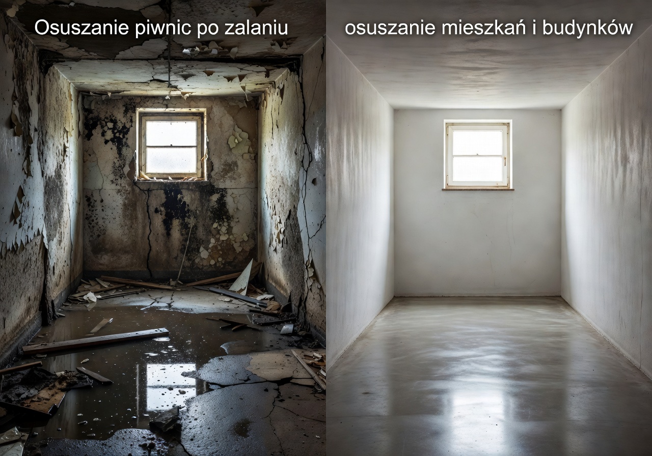 Osuszanie ścian po zalaniu Łódź